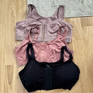 Front Closure Post Surgery/Mastectomy Reconstruction Bra Bundle XXL/XL